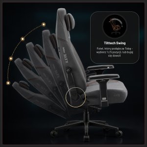 Fotel gamingowy materiałowy szary, Normal: Diablo X.Eye Prime Stone Grey 10