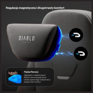 Fotel gamingowy materiałowy szary, Normal: Diablo X.Eye Prime Stone Grey 4
