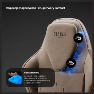 Fotel gamingowy materiałowy szary, Normal Size: Diablo X.One Prime Elephant Grey 4