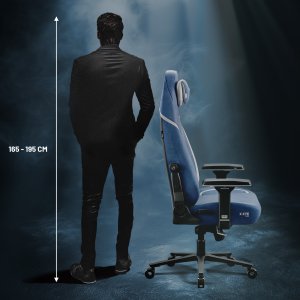 Fotel gamingowy niebieski z magnetycznym zagłówkiem Normal Size: Diablo X-Eye Prime Meta Ocean 15