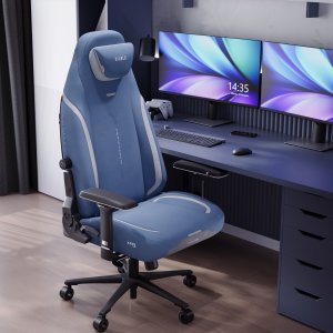 Fotel gamingowy niebieski z magnetycznym zagłówkiem Normal Size: Diablo X-Eye Prime Meta Ocean 17