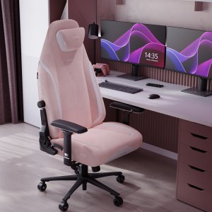 Fotel gamingowy różowy z magnetycznym zagłówkiem Normal Size: Diablo X-Eye Prime Akira Pink 3