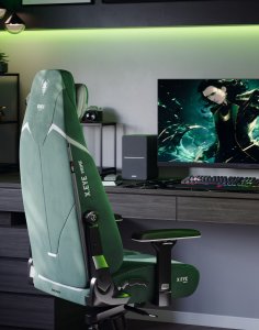 fotel gamingowy, diablo, butelkowa zieleń