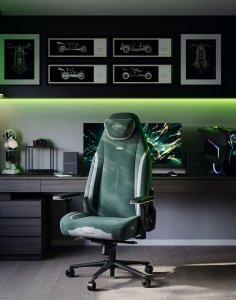 fotel gamingowy, diablo, butelkowa zieleń