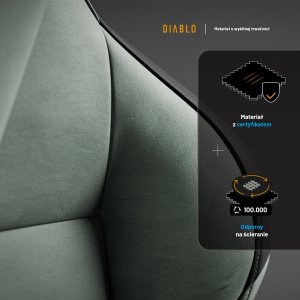 Fotel gamingowy zielony z chłodzącym siedziskiem, Normal Size: Diablo X-One Prime Ghotic Green 8