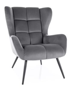 Fotel Louis Velvet Szary
