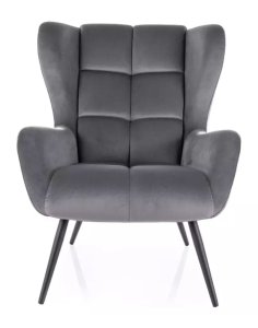 Fotel Louis Velvet Szary