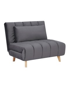 fotel rozkladany billy velvet szary