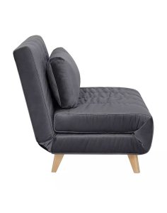 fotel rozkladany billy velvet szary
