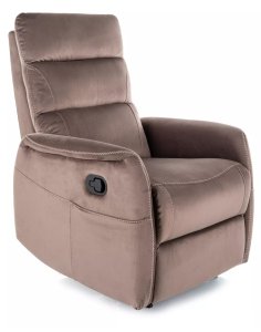 Fotel rozkładany z funkcją masażu Solon M Velvet Cappuccino