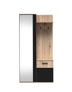 garderoba do przedpokoju lux dąb artisan czarny