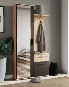 garderoba do przedpokoju lux dąb artisan czarny