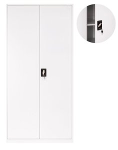 Metalowa szafa na klucz biurowa na dokumenty Geneva White (3383) - OUTLET