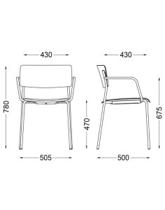 Krzesło konferencyjne Hubi 4L Arm