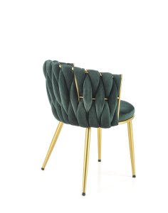 krzesło k517 zielone, tapicerowane velvet, glamour