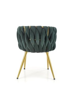 krzesło k517 zielone, tapicerowane velvet, glamour