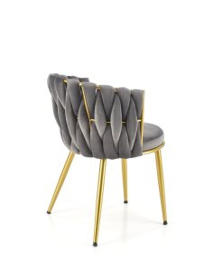 krzesło K517 popielate, tapicerowane velvet, nowoczesny design