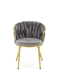 krzesło K517 popielate, tapicerowane velvet, nowoczesny design