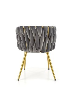 krzesło K517 popielate, tapicerowane velvet, nowoczesny design