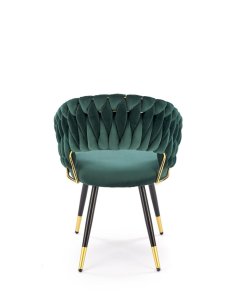 krzesło k551 zielone, tapicerowane velvet, nowoczesny design