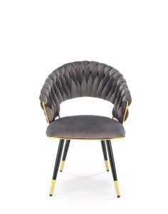 krzesło k551 popielate, tapicerowane velvet, nowoczesny design