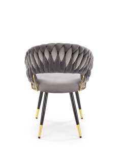 krzesło k551 popielate, tapicerowane velvet, nowoczesny design
