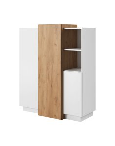 nowoczesna komoda 3d 3 biała dąb craft
