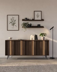 szeroka komoda do salonu dąb dunin amaeo c 183 cm