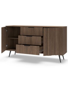 komoda do salonu dąb dunin z szafkami i szufladami amaro f