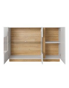 komoda z witryną biały połysk arco e 138