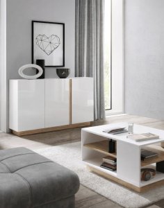 komoda do salonu biały połysk arco f