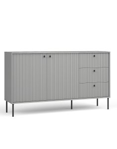 omoda do salonu z drzwiami i szufladami szara Iris 03 156x90 cm