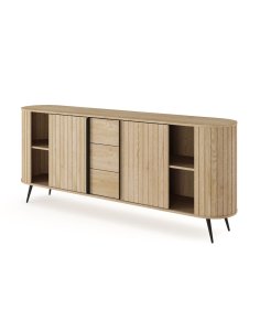 duża komoda z lamelami do salonu lovi 192 cm