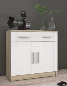 komoda paris bialy dab sonoma 2f2s