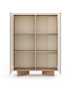 komoda wysoka semi a led cappuccino bolivar naturalny
