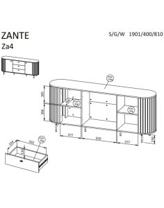komoda-zante-za4-czarna
