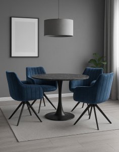 krzeslo azalia velvet granatowe