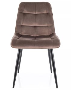krzeslo  chic velvet cappuccino czarny