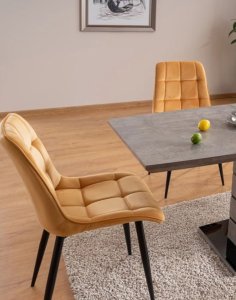 krzeslo  chic velvet curry czarny