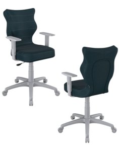 Krzesło młodzieżowe Duo, szara podstawa, rozmiar 6, wzrost 159-188 cm