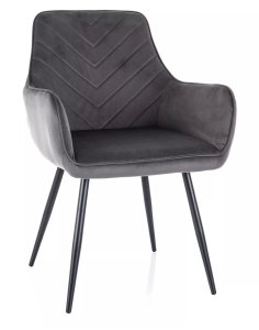 Krzesło Fig Velvet szare
