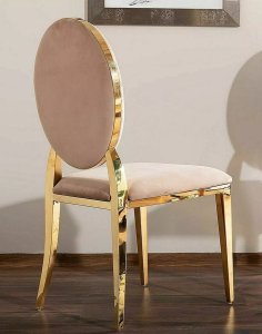 krzeslo king velvet bezowy