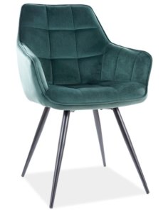 krzeslo lilia velvet zielone