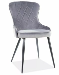 krzeslo lotus velvet szare
