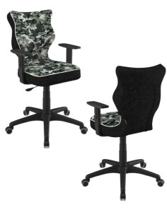 Krzesło młodzieżowe Duo, czarna podstawa, rozmiar 6, wzrost 159-188 cm