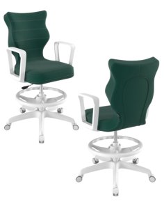rzesło młodzieżowe Norm z podnóżkiem, biała podstawa, rozmiar 6 (wzrost 159 - 188 cm)