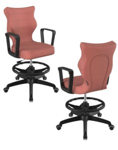 Krzesło młodzieżowe Norm z podnóżkiem, czarna podstawa, rozmiar 5 (wzrost 146 - 176,5 cm)