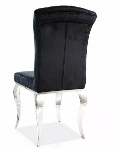 Krzesło do jadalni Prince Velvet Czarny, Chrome (3428 AB, 3430C) - Outlet