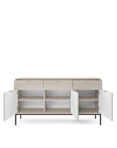 komoda ryflowana nova kaszmir z szufladami (ksz154)