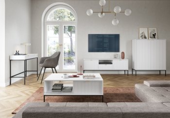 komoda ryflowana nova biało/czarna z szufladami (ksz154)